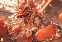 Thay ngay bộ hình nền Anime Tết 2024 đón năm mới rực rỡ