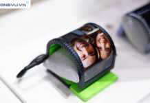 Độc đáo điện thoại Samsung có thể bẻ cong thành smartwatch Độc đáo điện thoại Samsung có thể bẻ cong thành smartwatch
