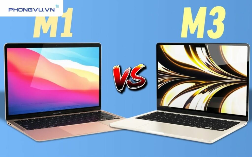 so sánh MacBook Air M3 và MacBook Air M1