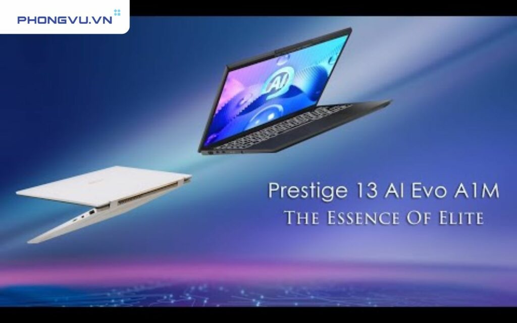 Review chi tiết laptop MSI Prestige 13 AI Evo về thiết kế 