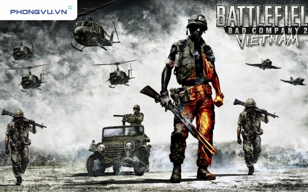 Battlefield Bad Company 2 Vietnam với lối chơi Multiplayer quen thuộc cho phép bạn chọn vào vai người lính