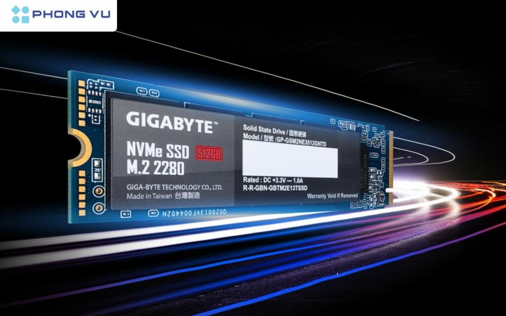 SSD Gigabyte 256GB M.2 2280 NVMe giúp có tốc độ xử lý nhanh, lưu trữ nhiều ứng dụng