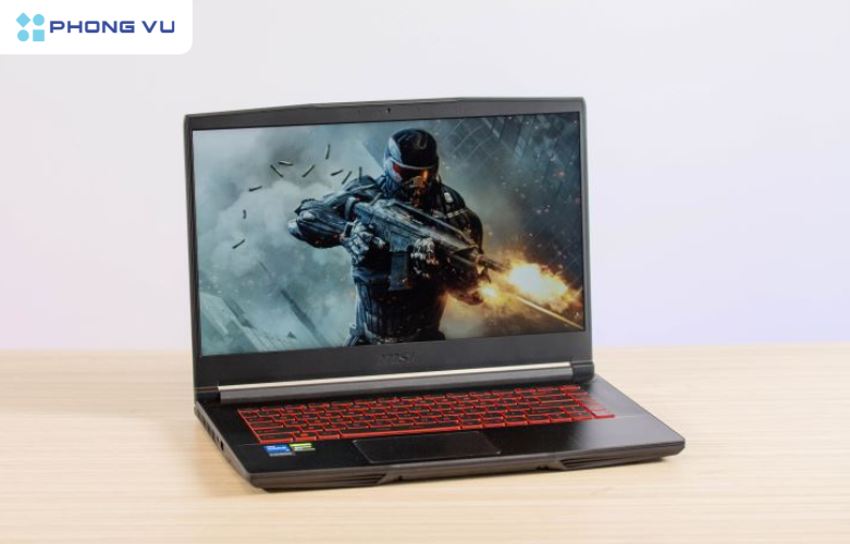 MSI GF63 Thin 12VE-460VN là chiếc laptop gaming có độ hoàn thiện khá tốt