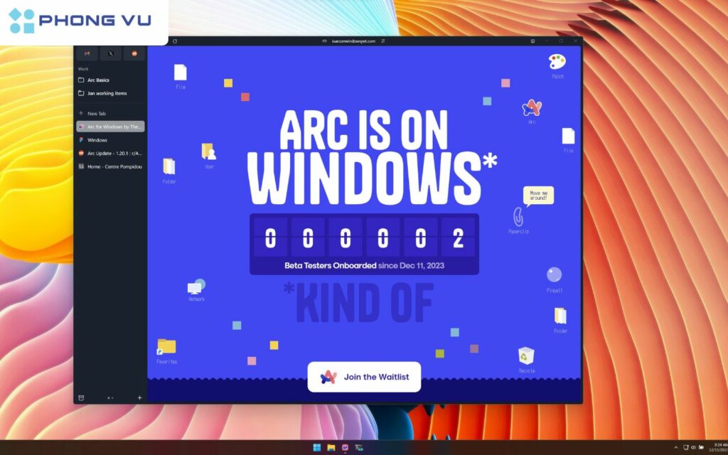 Người dùng Windows giờ cũng đã dùng được Arc