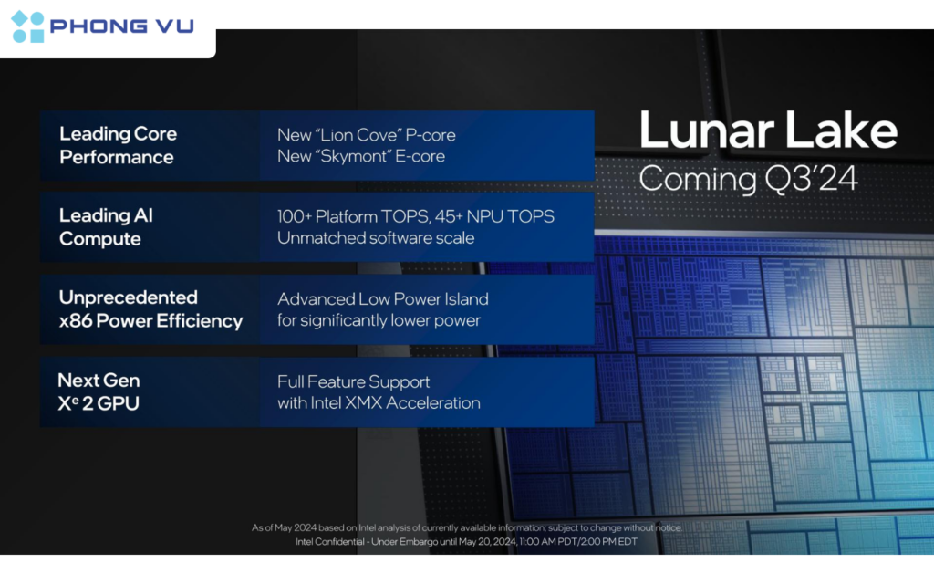 Lunar Lake là bước tiến quan trọng của Intel với hiệu năng siêu khủng.