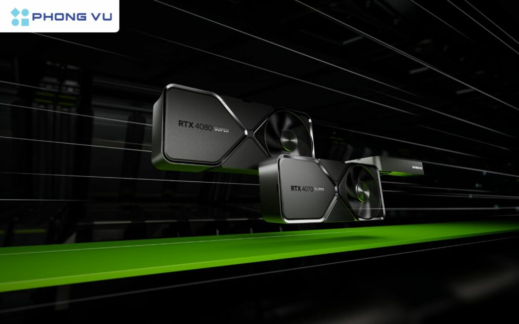 GeForce RTX 40 SUPER Series là phiên bản nâng cấp với hiệu năng vượt trội dựa trên kiến trúc Ada Lovelace.