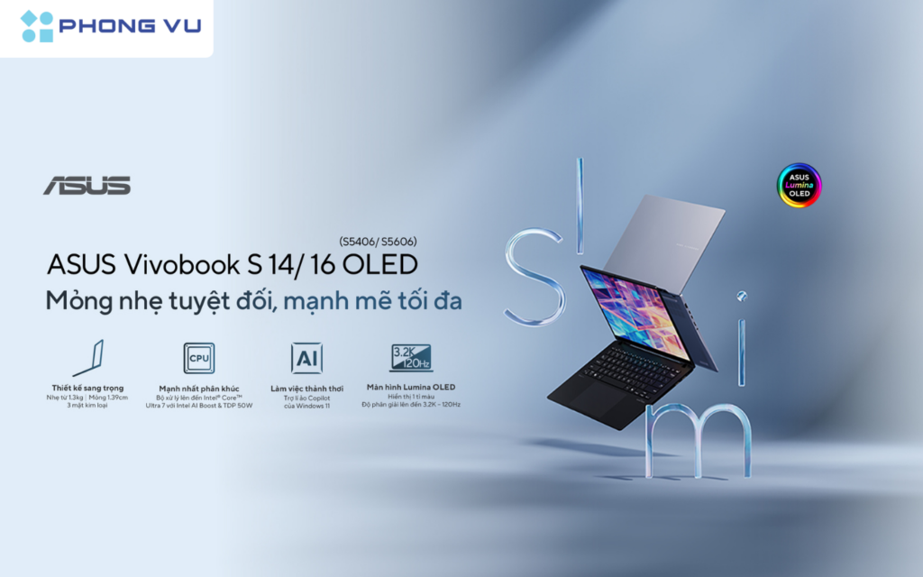 ASUS Vivobook S 14/16 OLED đã có mặt từ ngày 8/5