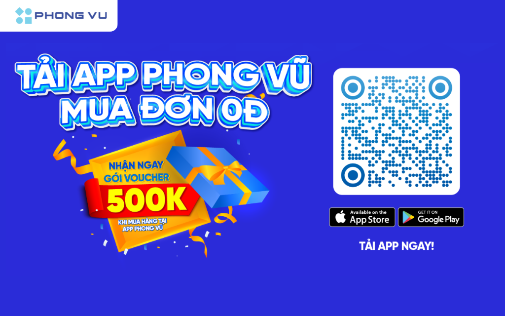 Mua hàng với giá 0Đ trên app Phong Vũ