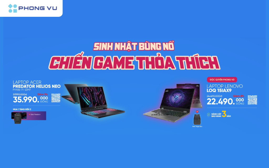 Chiến game thỏa thích cùng loạt Laptop gaming giảm giá tốt