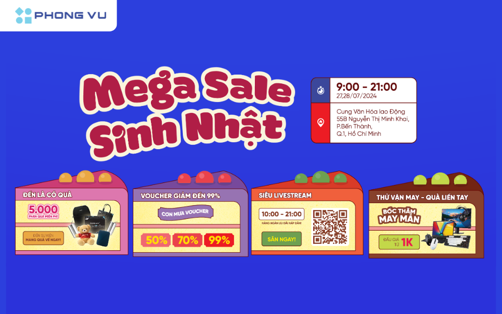 Sự kiện Mega Sale Sinh Nhật diễn ra ngày 27,28/07 tại Cung Văn Hóa Lao Động