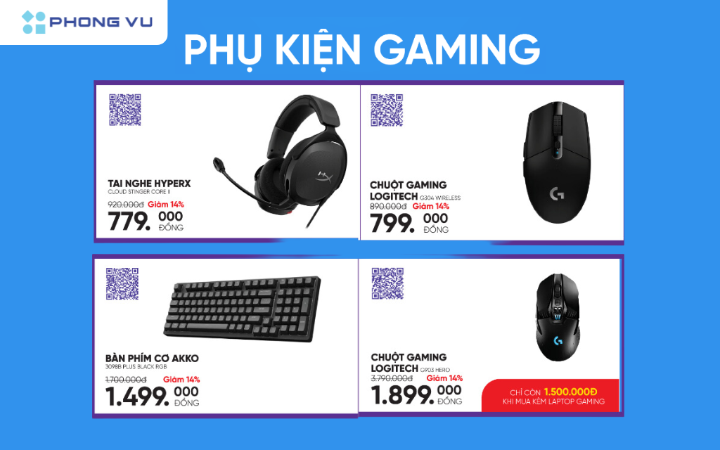 Không thể thiếu các phụ kiện gaming với giá sale cực hời