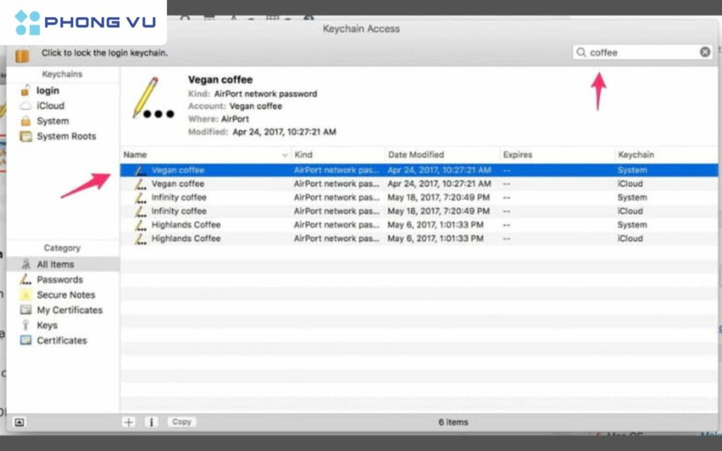 cách xem pass wifi khi sử dụng MacBook