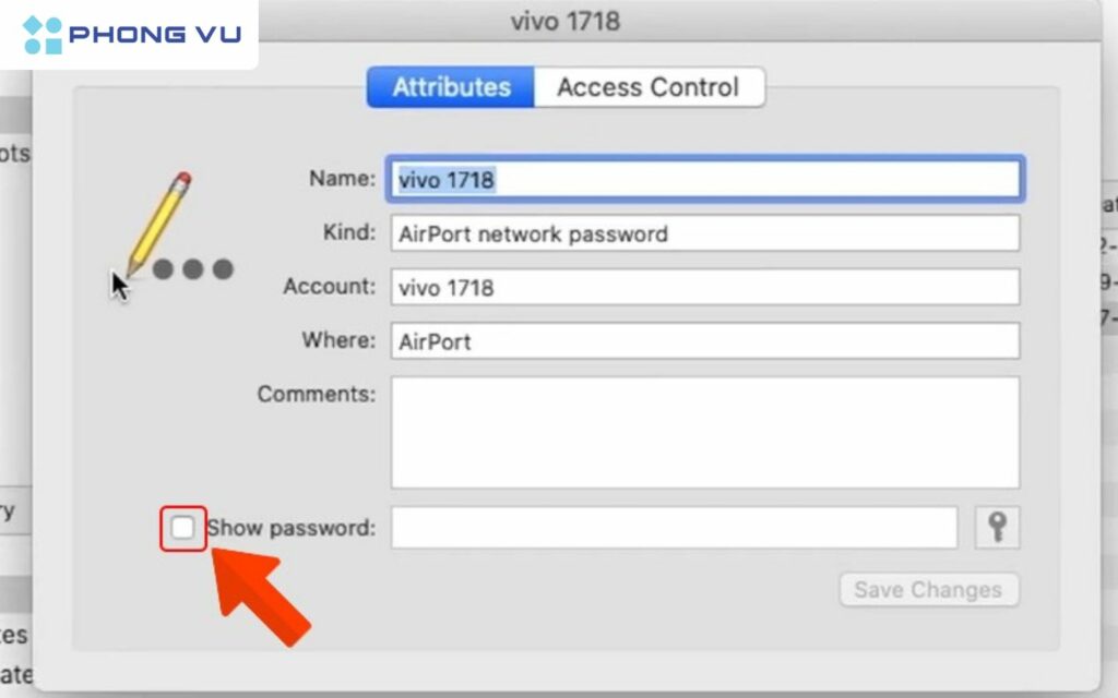 xem mật khẩu wifi khi sử dụng MacBook