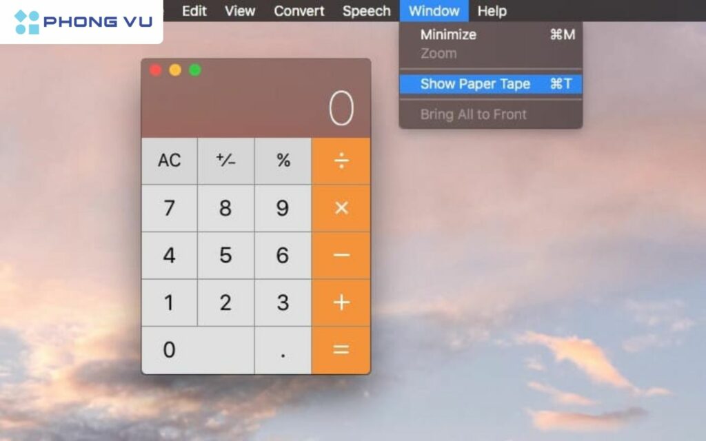 kích hoạt paper tape trong calculator 