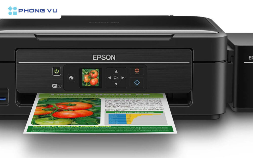 Máy in Epson phun màu mực đều, rõ nét