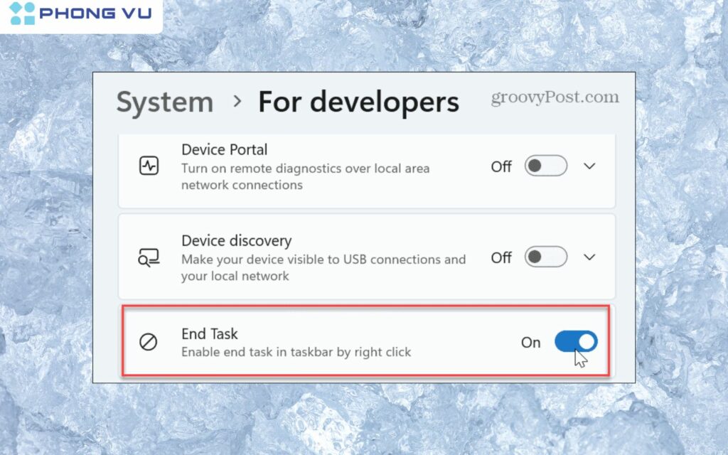 Kich hoat tinh nang End Task tren Windows 11 1
