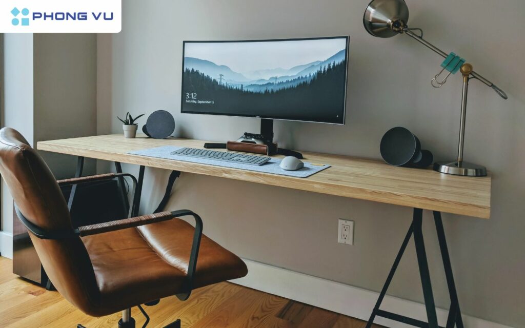 cách setup góc làm việc minimalist