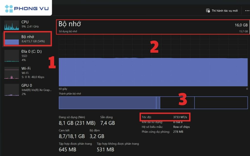 cách xem cấu hình máy tính mới qua lệnh Task Manager