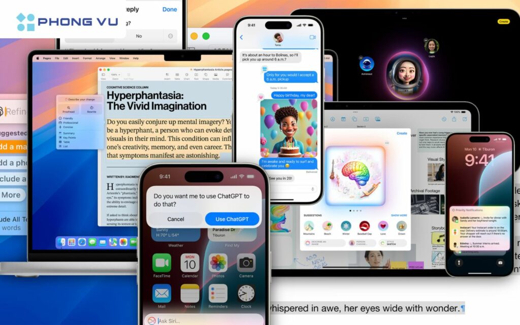 Những tính năng và tiện ích AI do Apple Intelligence mang lại