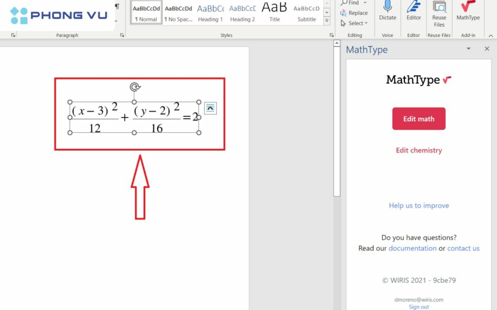 Chèn công thức toán học trên Word bằng MathType