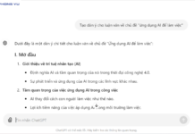 Hướng dẫn dùng công cụ AI ChatGPT để viết luận văn cho sinh viên