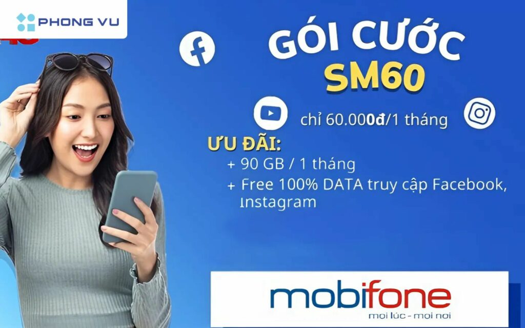 Gói cước SM60 có giá 60.000đ được sử dụng trong vòng 30 ngày kể từ khi đăng ký thành công