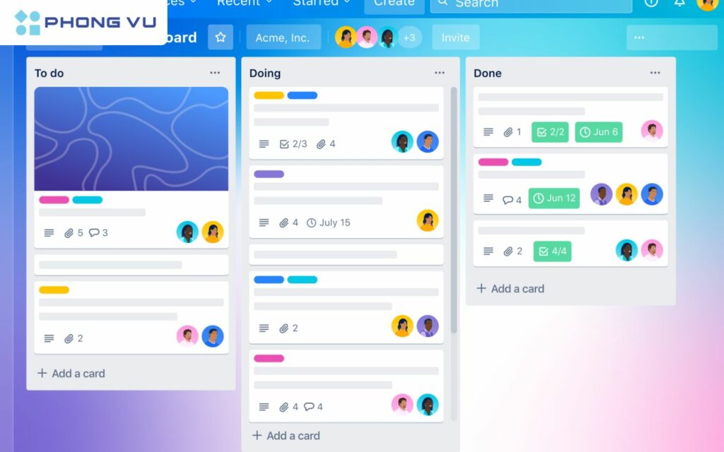 Ứng dụng Trello được sử dụng rộng rãi trong quản lý công việc