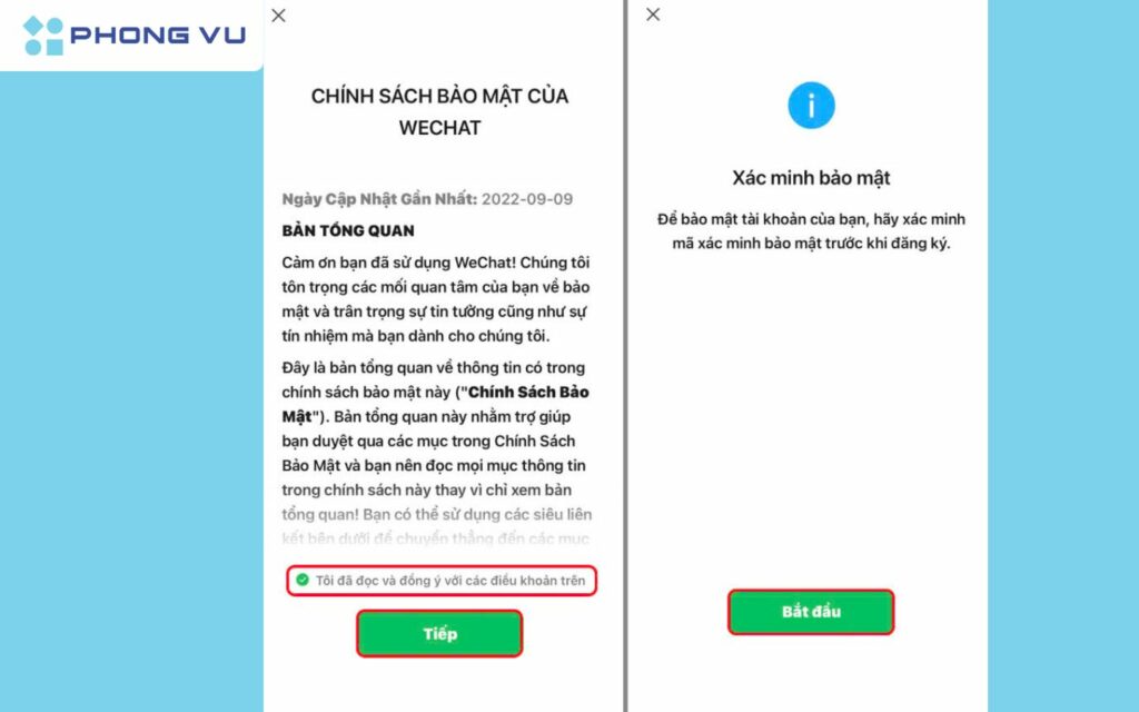 Bạn chọn phương thức Đăng ký bằng di động, điền thông tin được yêu cầu trên màn hình, tích vào ô Đồng ý các điều khoản 