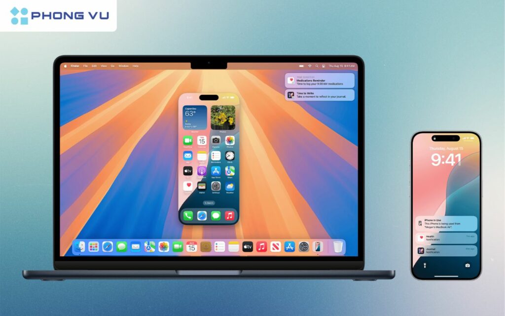 Tính năng iPhone Mirroring cho phép phản chiếu màn hình iPhone lên máy Mac, mang lại sự tiện lợi cho người dùng trong việc quản lý thiết bị, xử lý công việc hoặc giải trí.