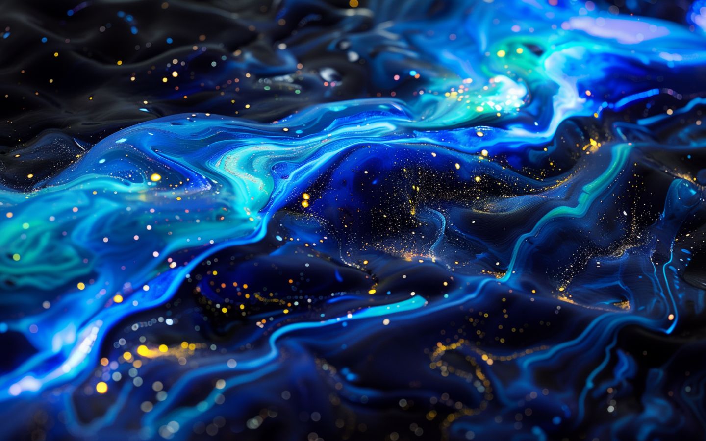 Sóng nước xanh kỳ bí.