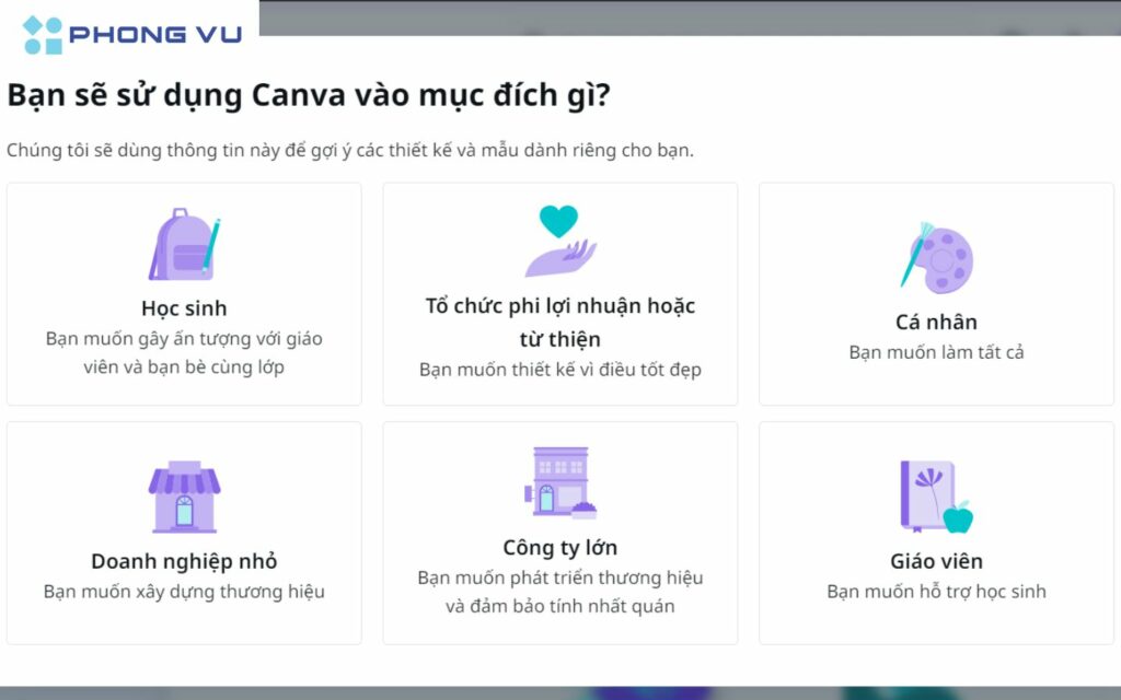 Đăng ký tài khoản Canva