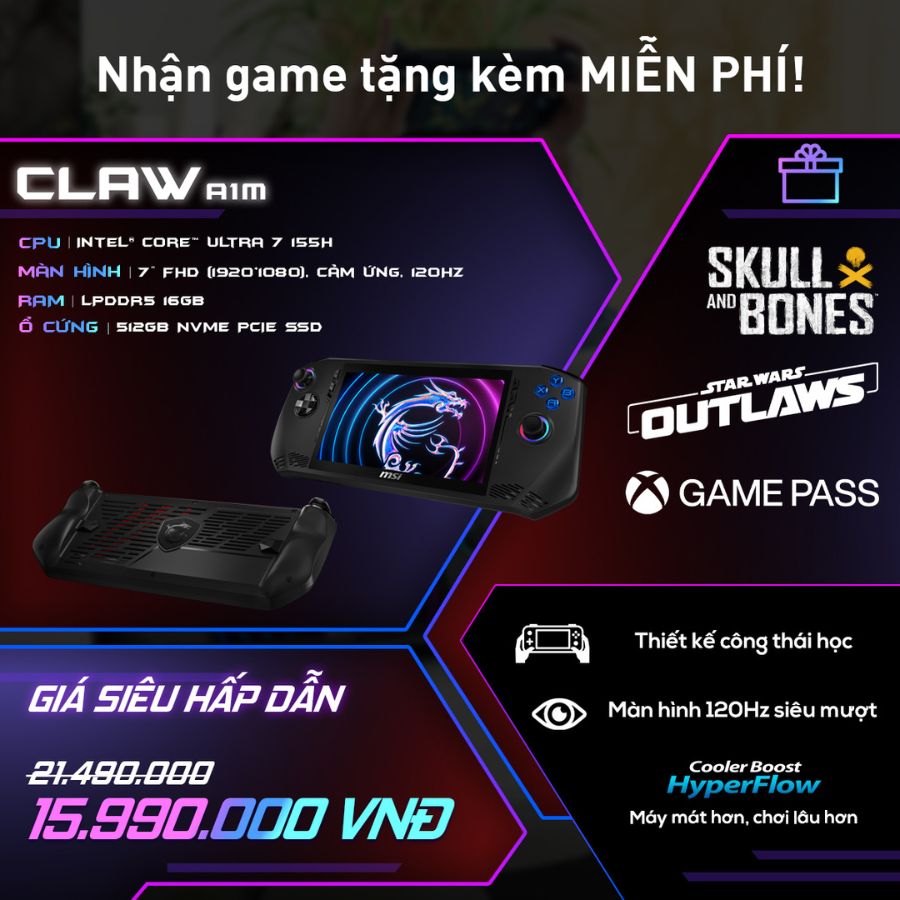 Mua MSI Claw tặng game Star Wars Outlaw