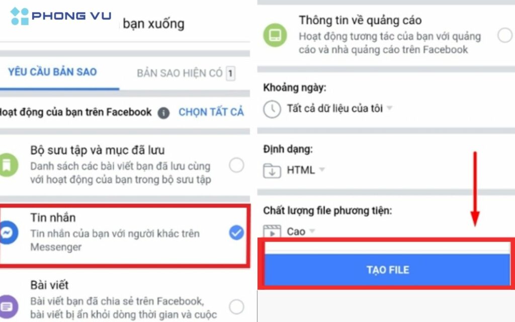 các bước khôi phục tin nhắn messenger đã thu hồi trên điện thoại trên iphone