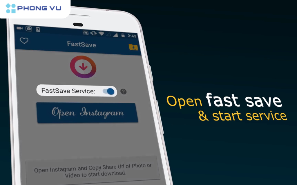 Tải và truy cập ứng dụng FastSave for Instagram