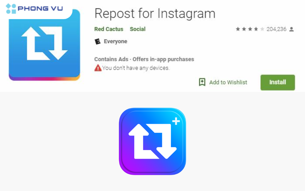 Repost for Instagram có mặt cho cả 2 hệ điều hành Android và iOS