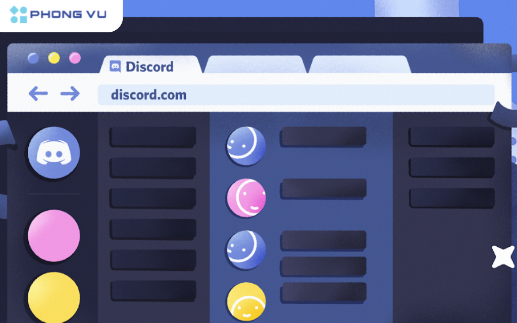 Discord Web cho phép bạn truy cập và sử dụng tất cả các tính năng chính của Discord mà không cần tải ứng dụng