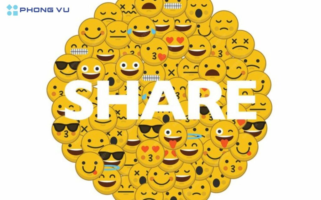 Emojimix hỗ trợ tính năng chia sẻ emoji đến nhiều ứng dụng khác thông dụng