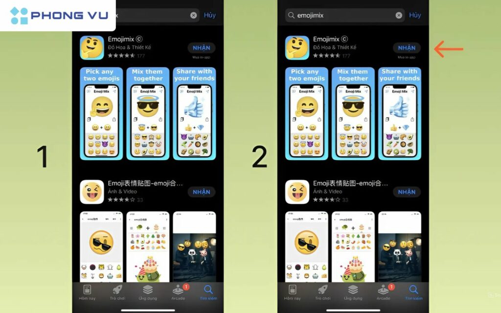 Cách tải xuống Emojimix trên điện thoại iOS