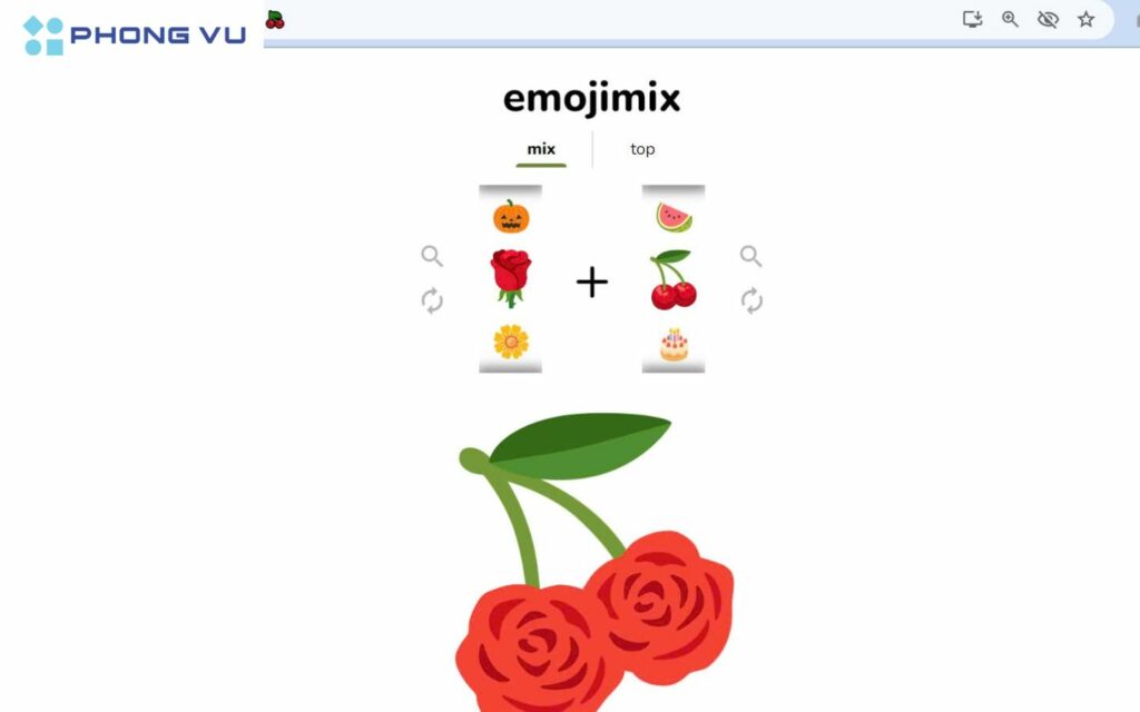 Sử dụng Emojimix trên máy tính/PC