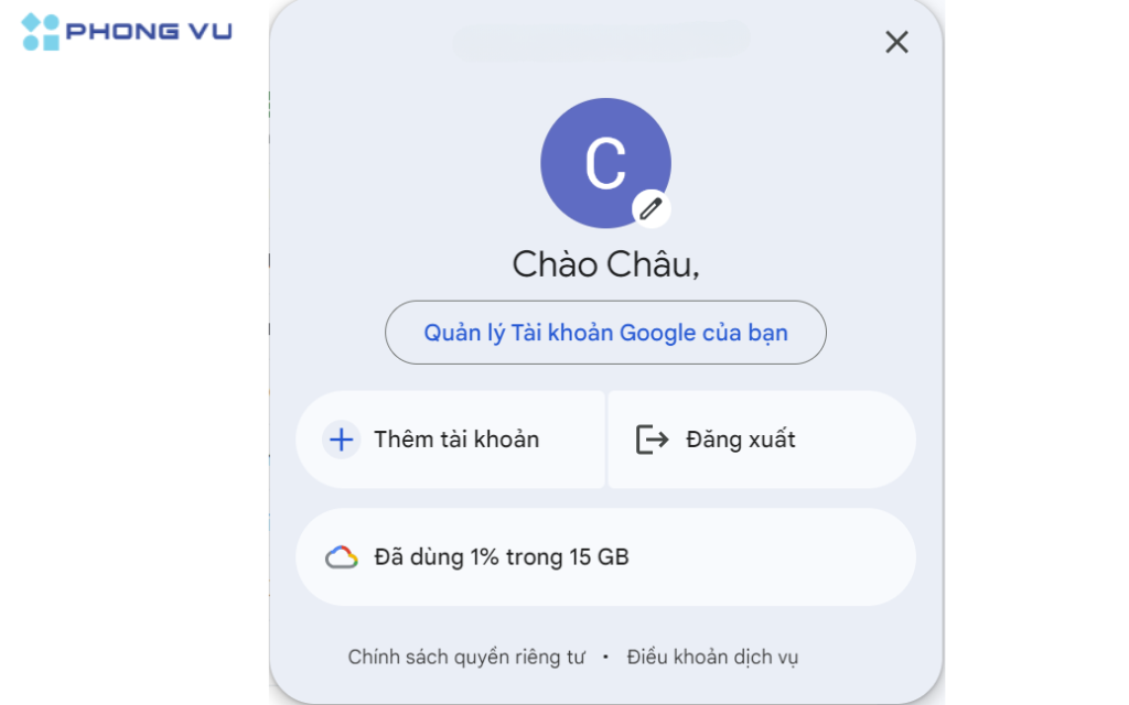 Chọn biểu tượng cây viết để thay đổi ảnh