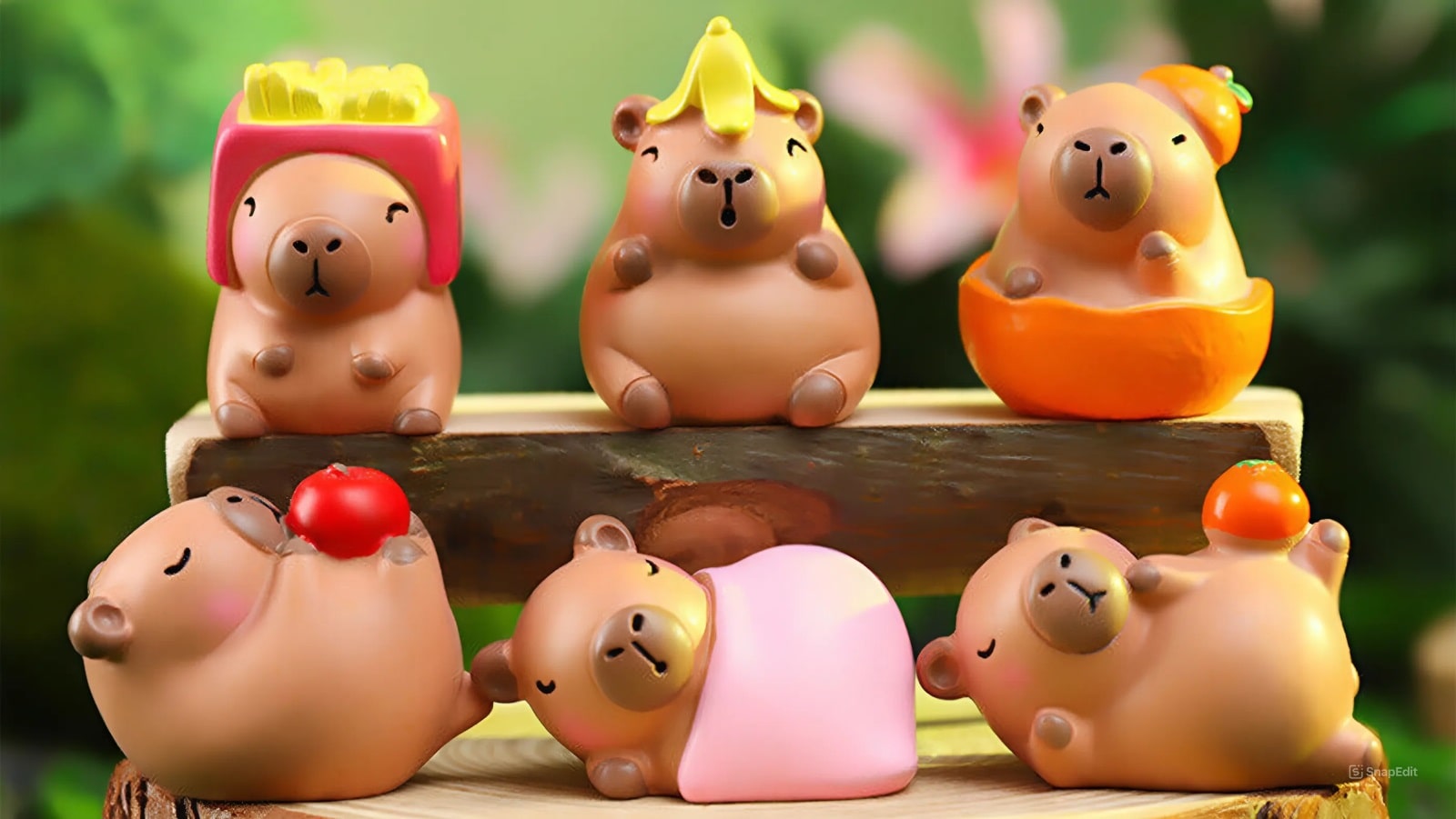 Những chú capybara được tạo hình dưới dạng mô hình nhỏ nhắn