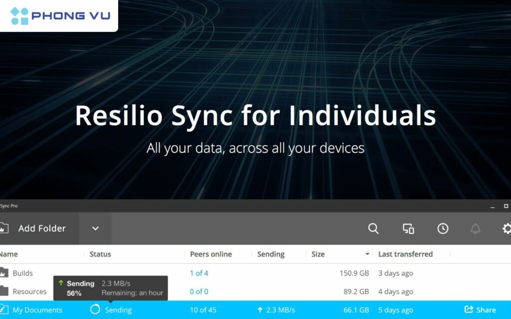 Resilio Sync là một công cụ đồng bộ dữ liệu mạnh mẽ