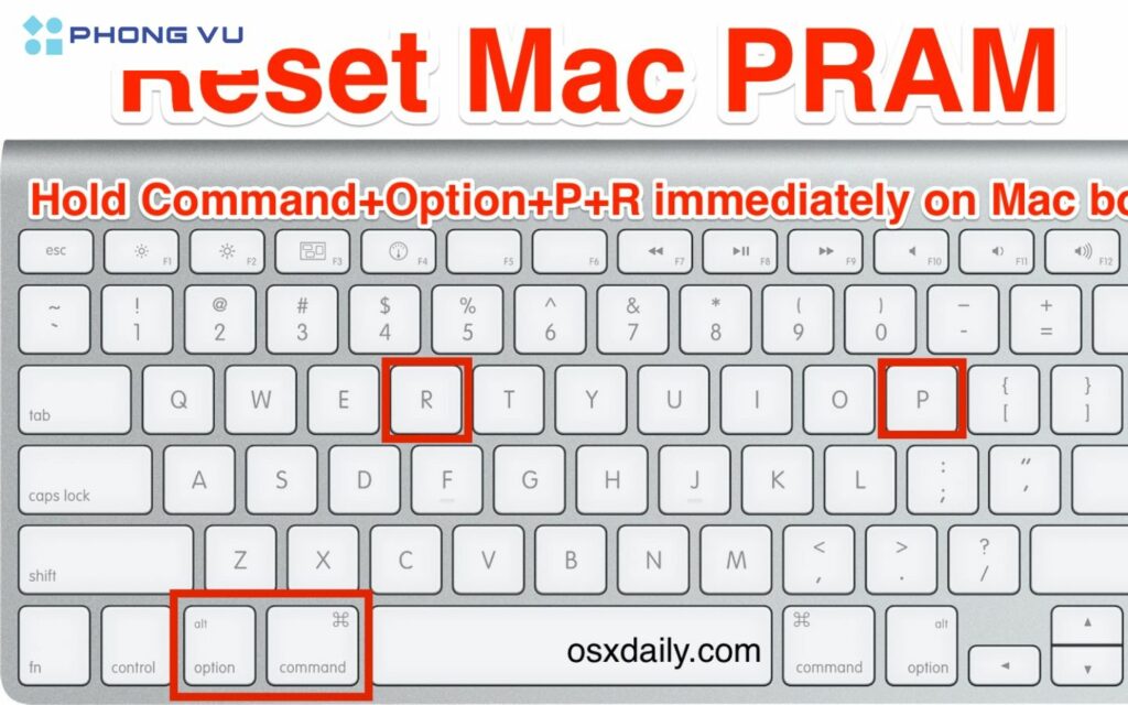 Reset lại NVRAM / PRAM