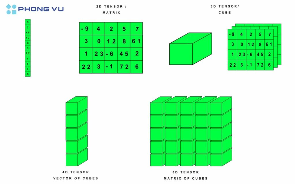 Tensor là một cấu trúc dữ liệu đa chiều