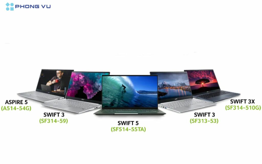 Laptop văn phòng Acer Swift, Acer Aspire