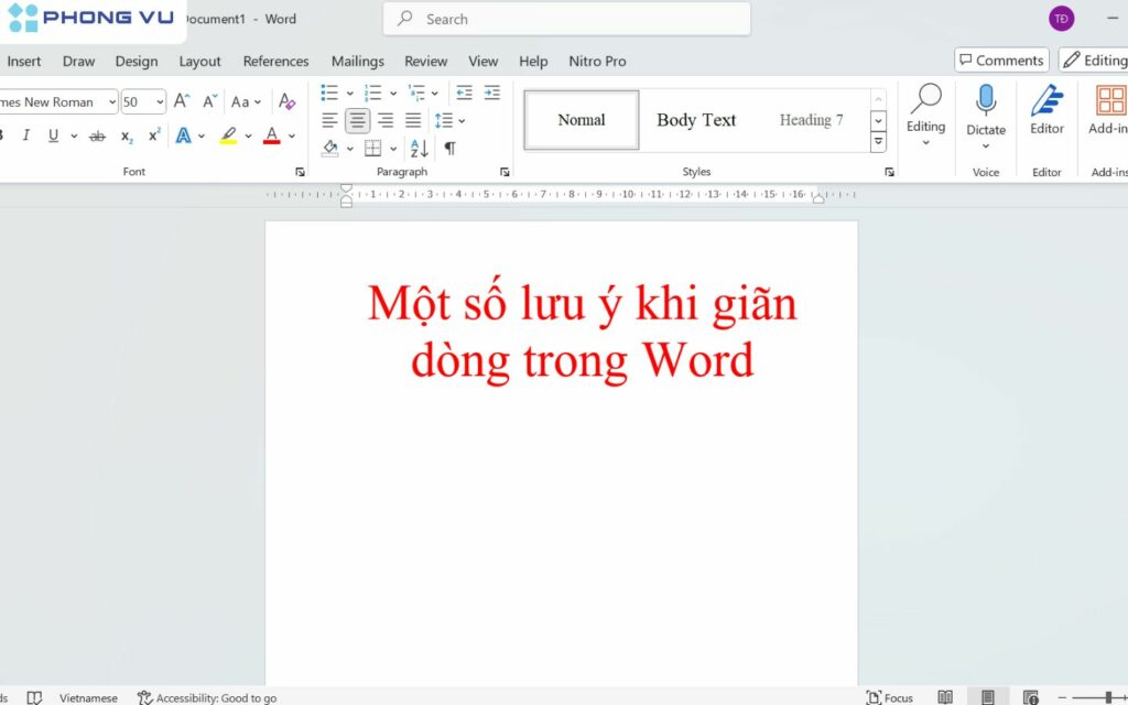 Một số lưu ý khi giãn dòng trong Word