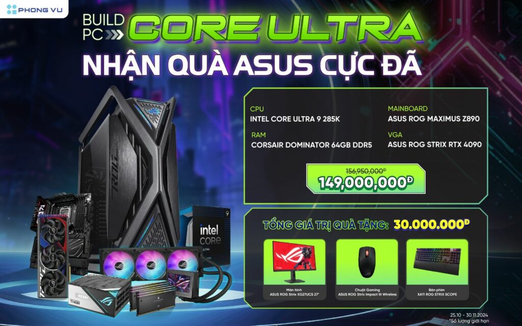 <strong>Nhận ngay bộ quà tặng lên đến 30 triệu khi mua PC Intel Core Ultra 200S Series tại Phong Vũ</strong> 1 Template blog Phong Vu 2 5