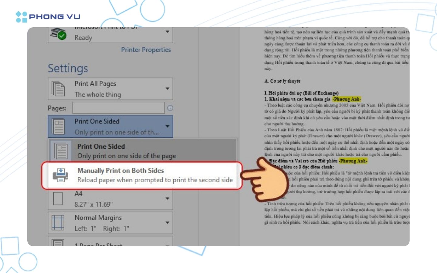 Cách sử dụng máy in cho người mới bắt đầu đơn giản nhất 8 Chọn Manually Print on Both Sides