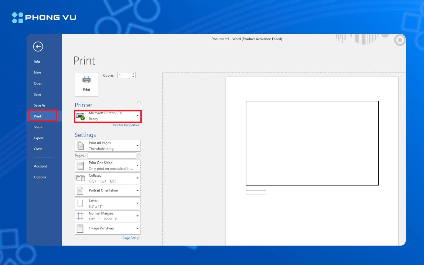 Cách sử dụng máy in cho người mới bắt đầu đơn giản nhất 5 Chọn Microsoft Print to PDF