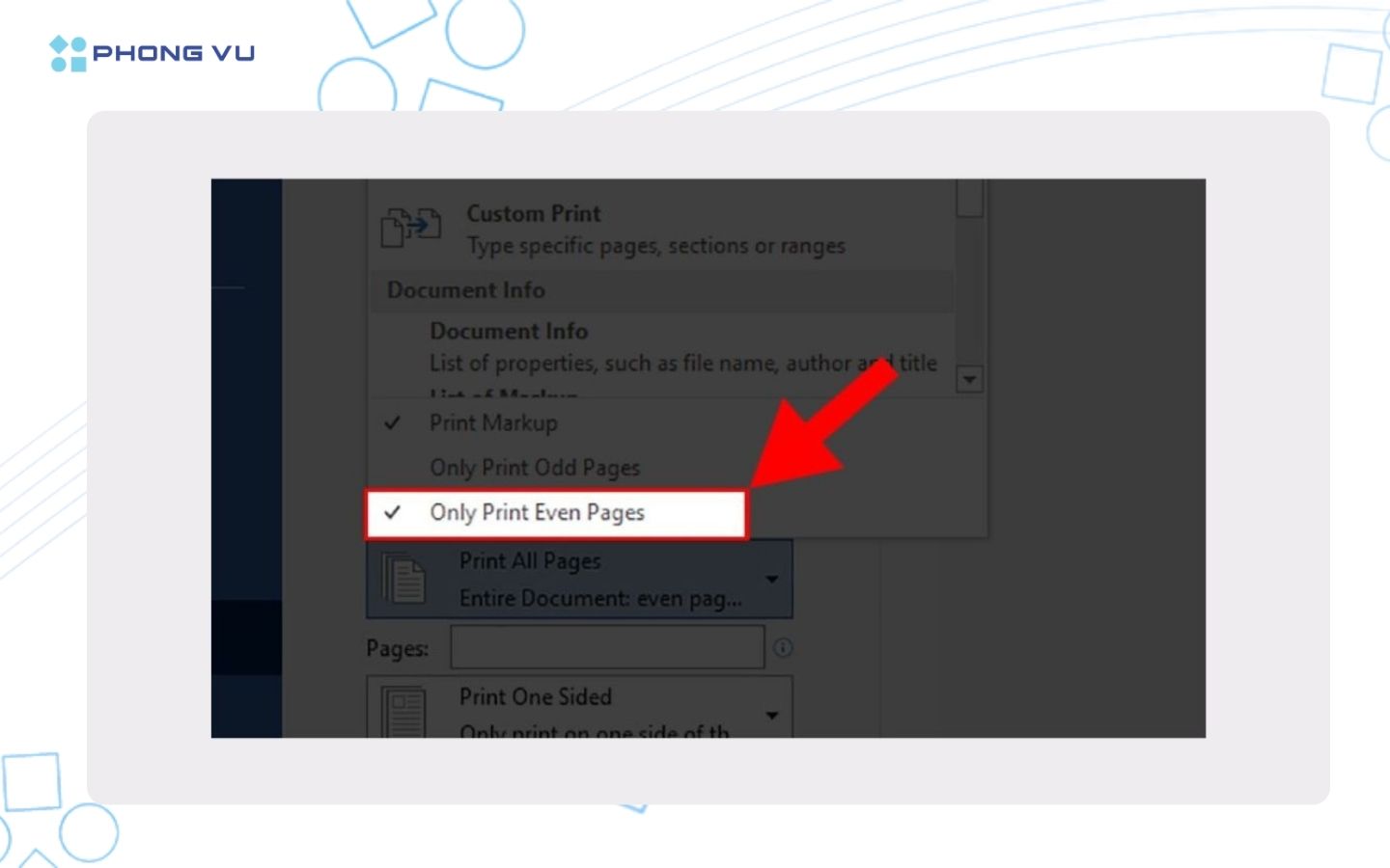 Cách sử dụng máy in cho người mới bắt đầu đơn giản nhất 15 Chọn Only Print Even Pages